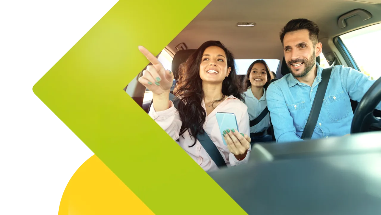 Família no carro